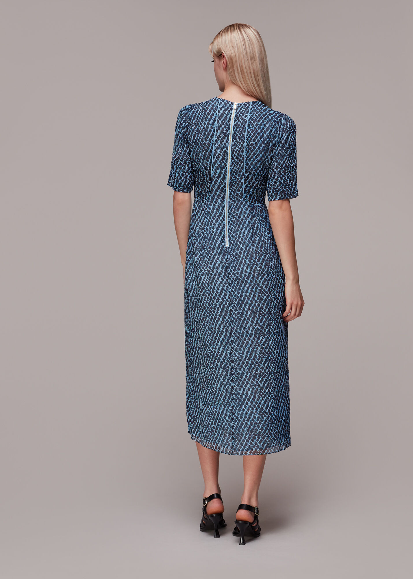 Whistles elderberry print dobby dress cheap