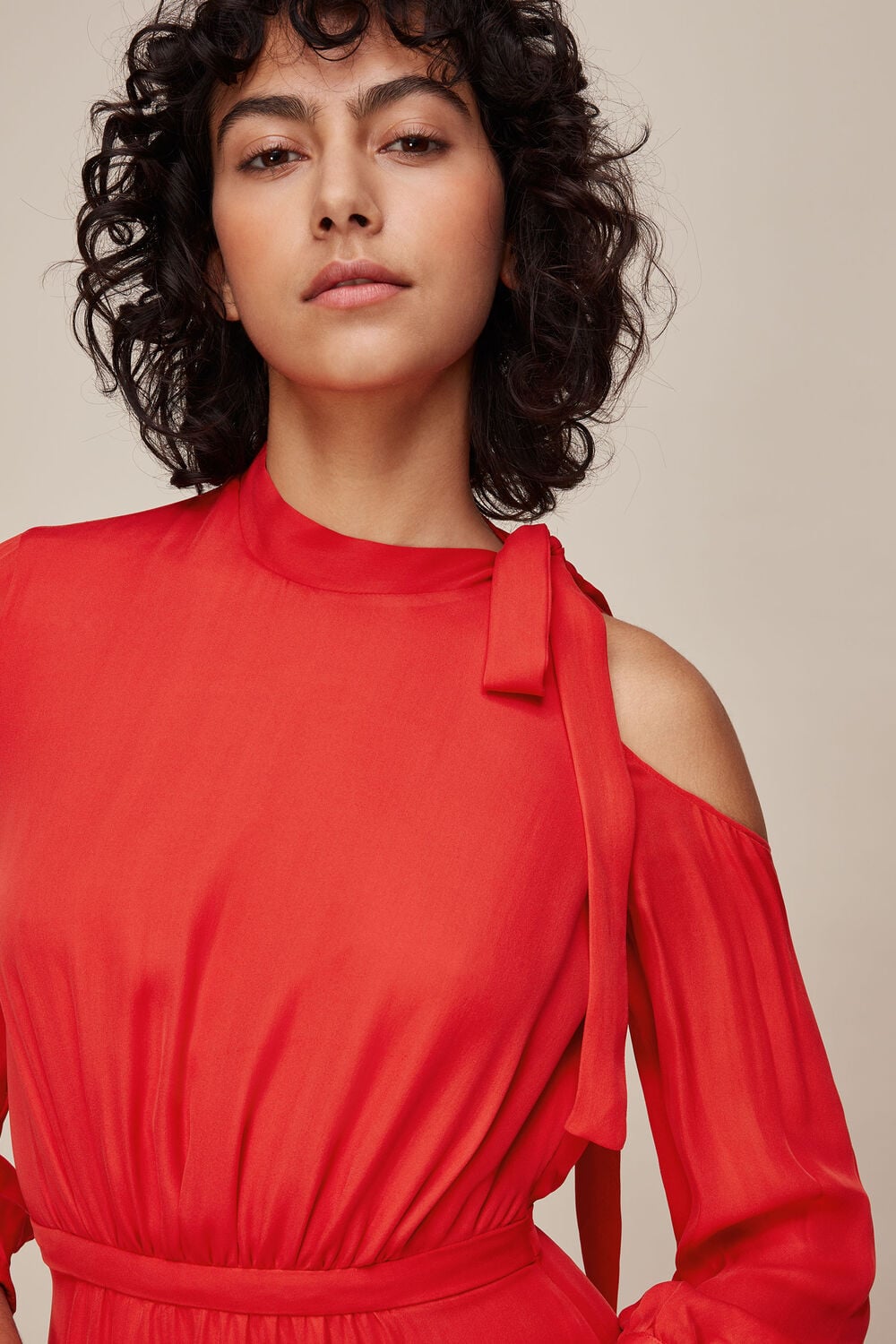 One Shoulder Silk Dress