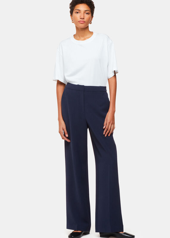 Navy Full Length Trouser