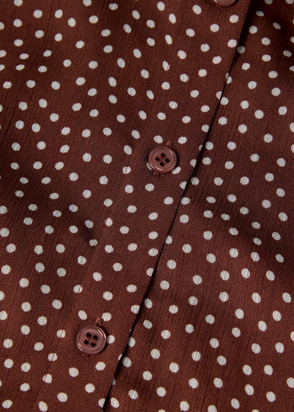 Polka Dot Sheer Sleeve Shirt