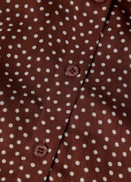 Polka Dot Sheer Sleeve Shirt