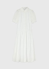 Textured Drop Waist Midi Dress