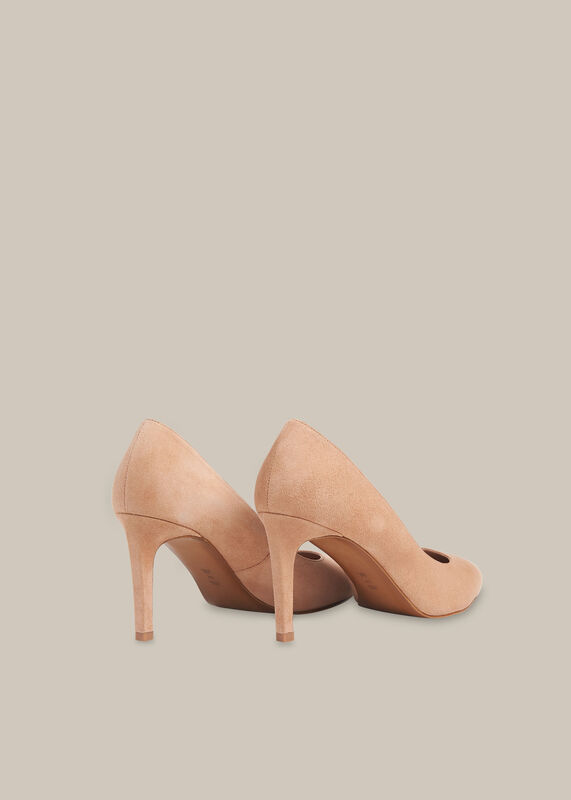 Nude Cari Mid Suede Point Pump
