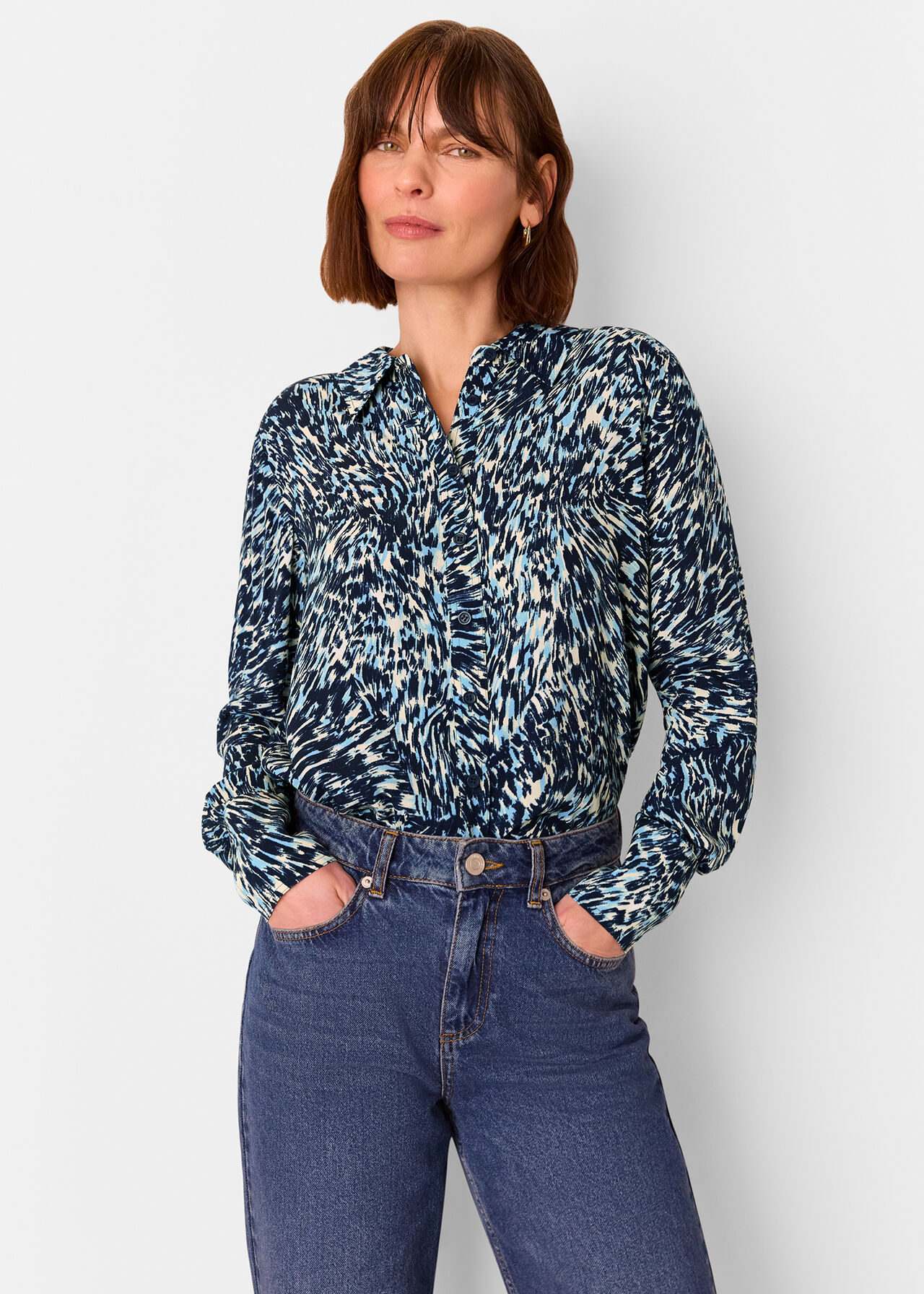 Leopard Swirl Print Shirt