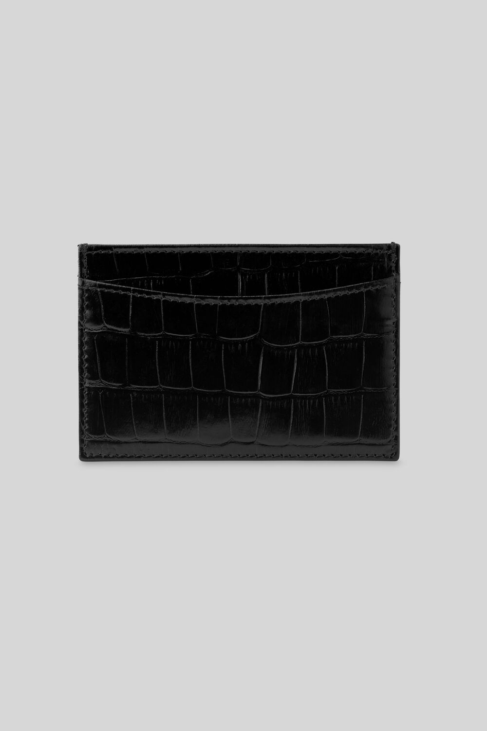 Black Shiny Croc Card Holder