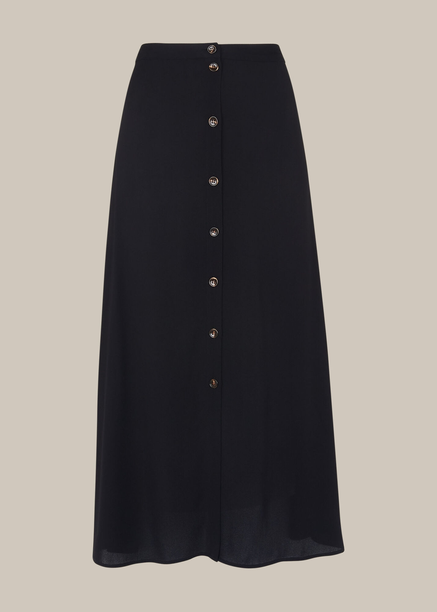 Black Button Front Skirt | WHISTLES | Whistles UK