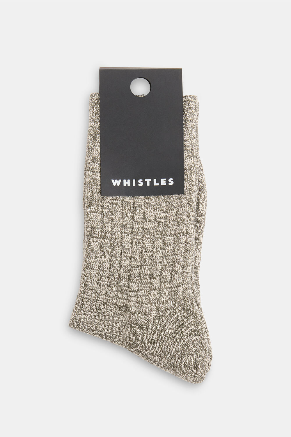 Khaki Chunky Marl Socks