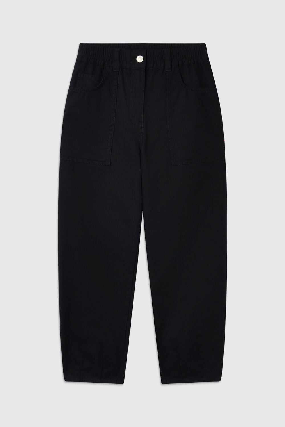 Solid Black Tessa Casual Trouser