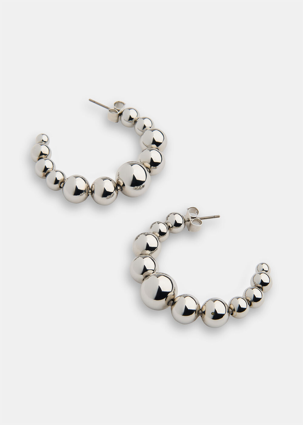 Sphere Beaded Large Hoop