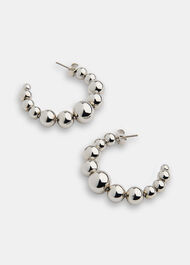 Sphere Beaded Large Hoop