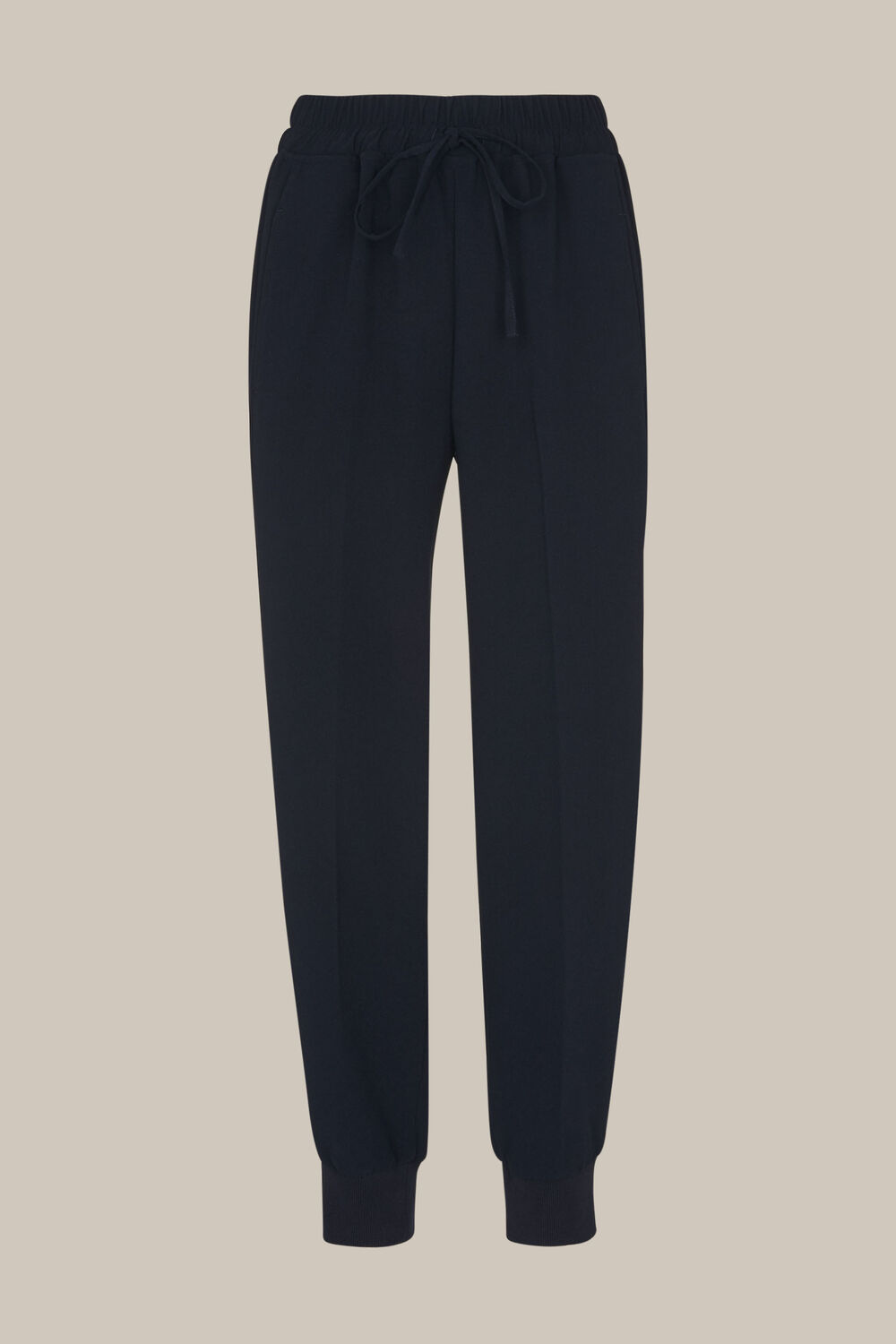 Rib Cuffed Crepe Jogger