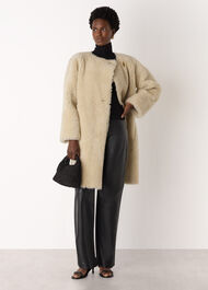 Shearling Cocoon Coat