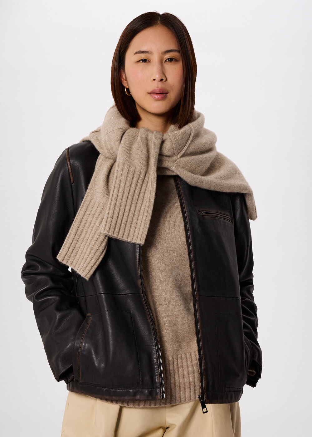 Kate Burnished Leather Jacket