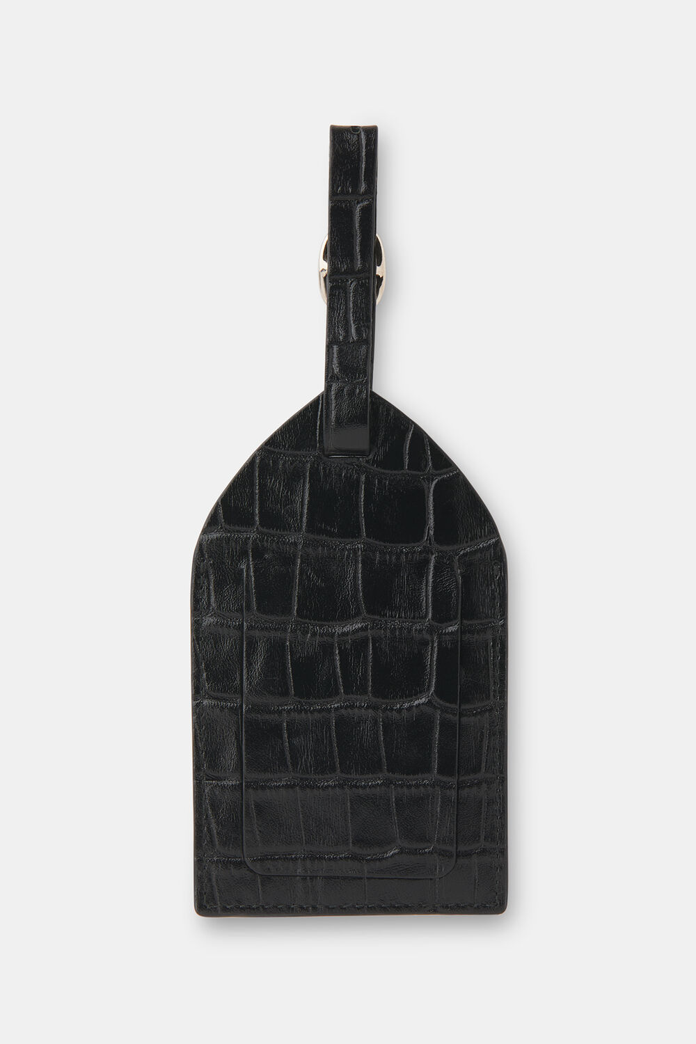 Black Shiny Croc Luggage Tag