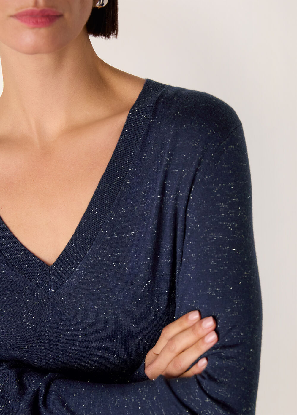 Annie Sparkle V Neck Knit