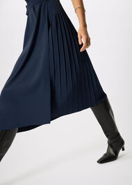 Pleat Detail Asymmetric Dress