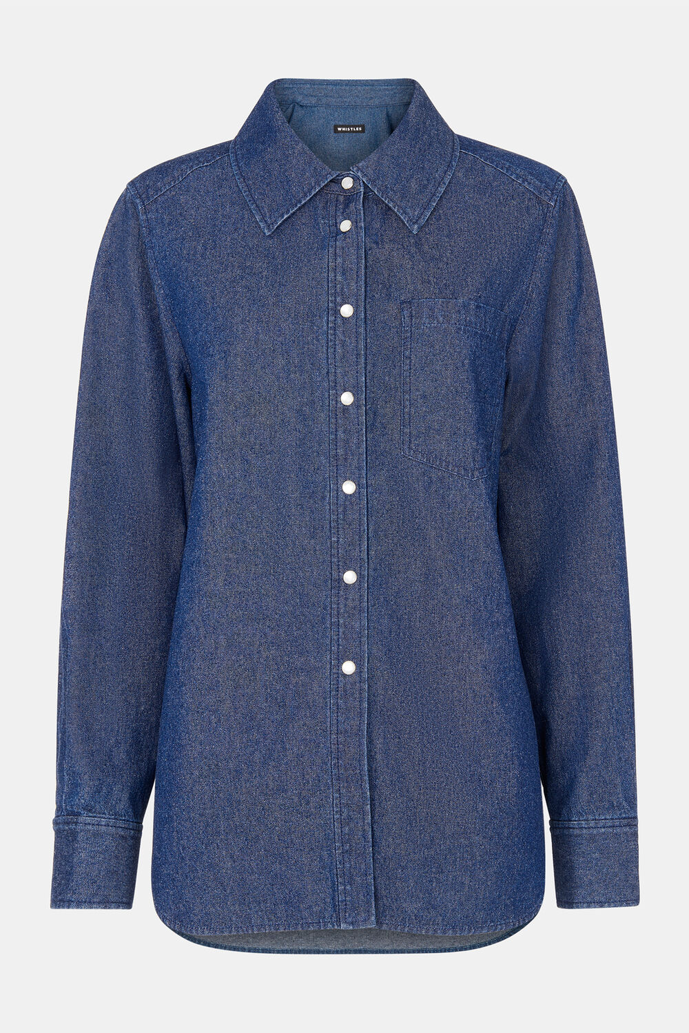 Denim Pocket Detail Cotton Shirt
