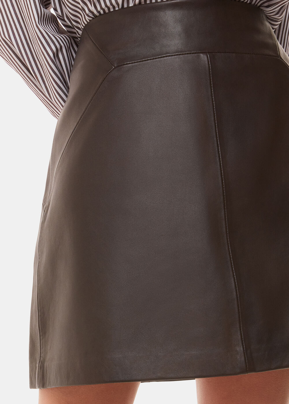 Leather A line Skirt
