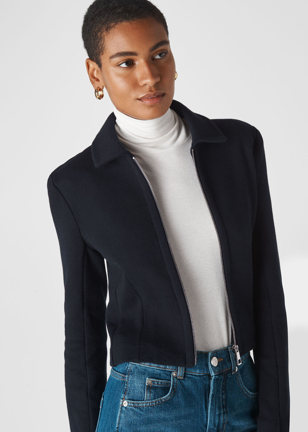Zip Front Jersey jacket