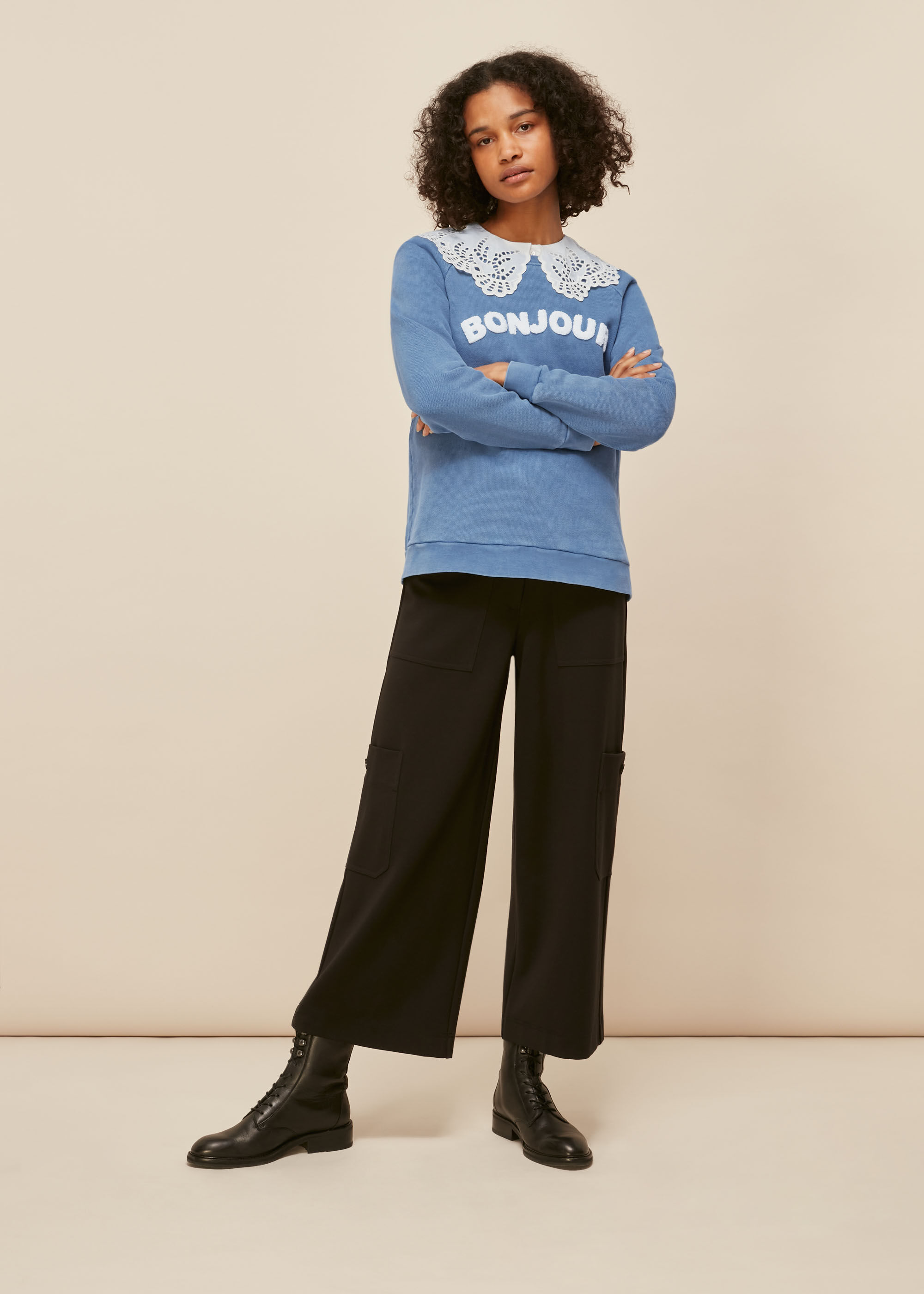 Whistles bonjour sweatshirt online