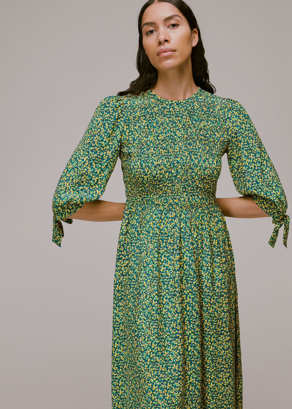 JL Ditsy Sunflower Print Dress