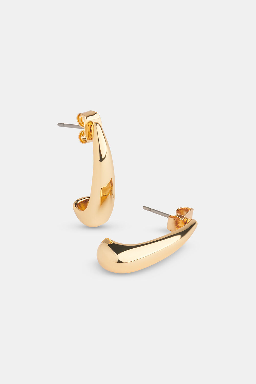 Gold Mini Curved Earring