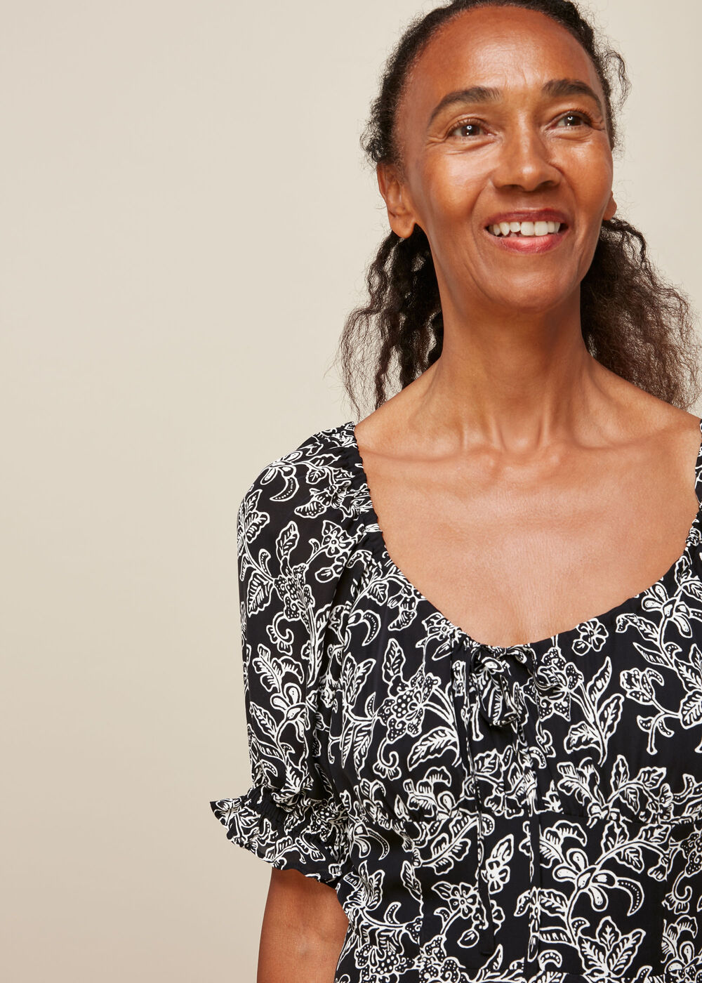 Jasmine Print Silk Dress