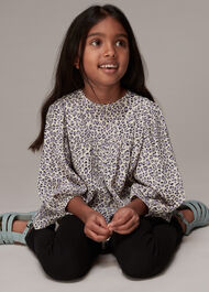 Dashed Leopard Wren Sleeve Top