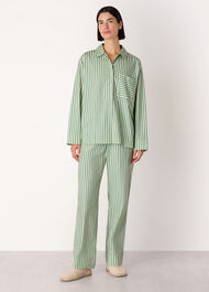 Cotton Stripe Pyjama Shirt