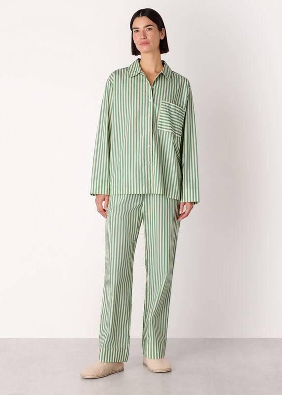Multicolour Cotton Stripe Pajama Shirt 