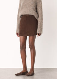 Suede A Line Skirt