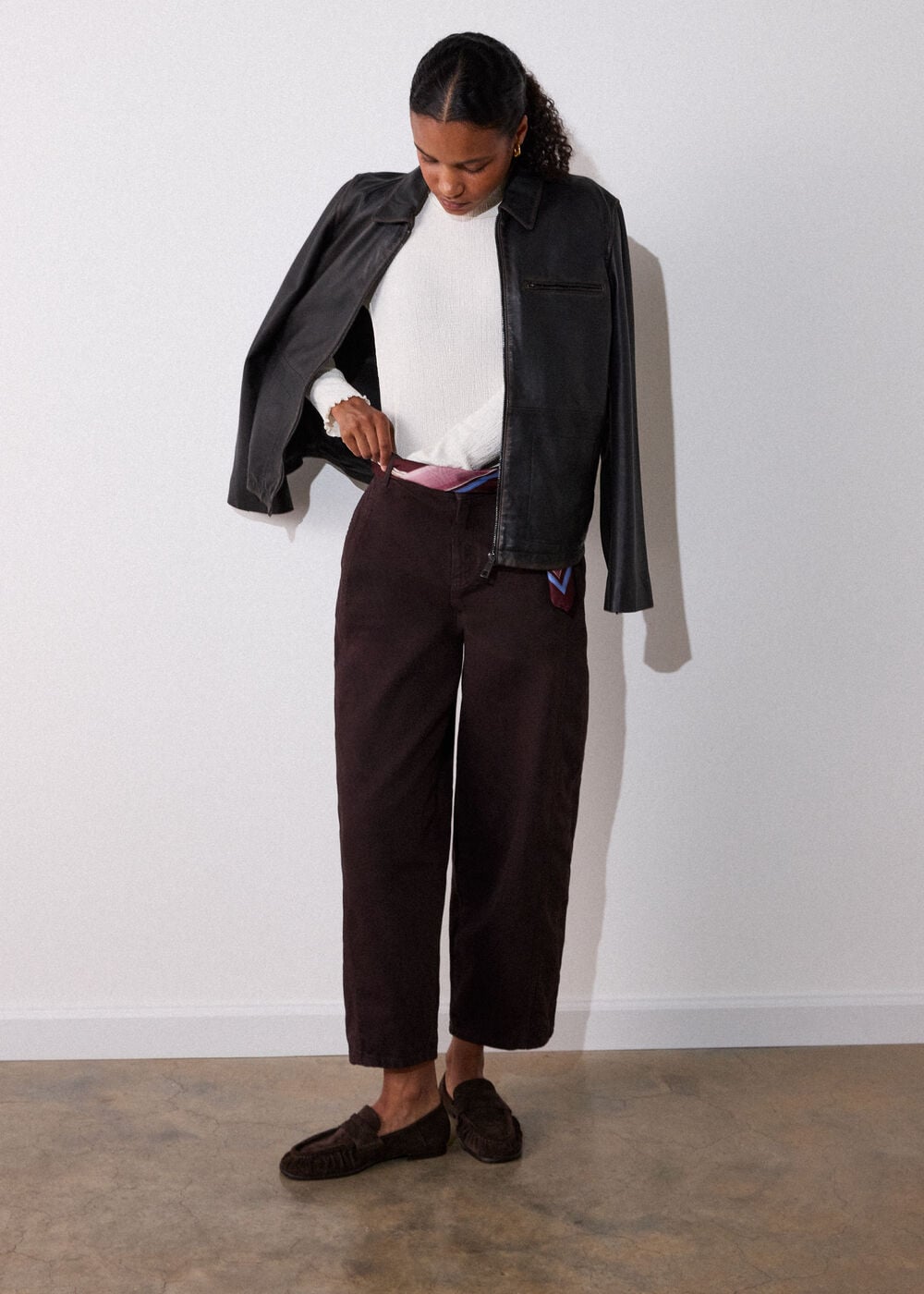 Textured Long Sleeve Top