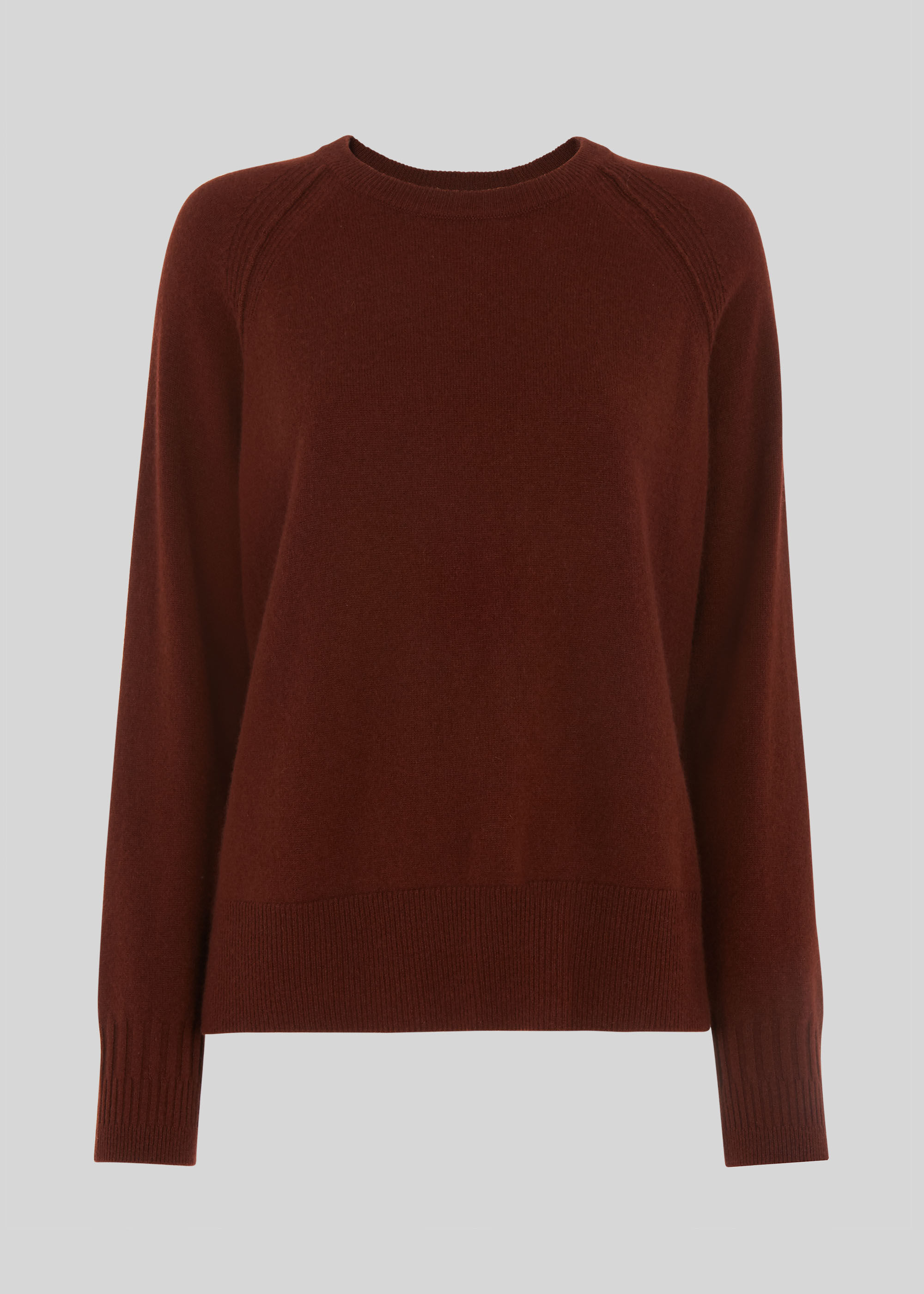 Rust Cashmere Crew Neck | WHISTLES