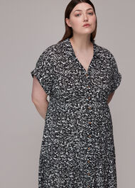 Abstract Smudge Tiered Dress