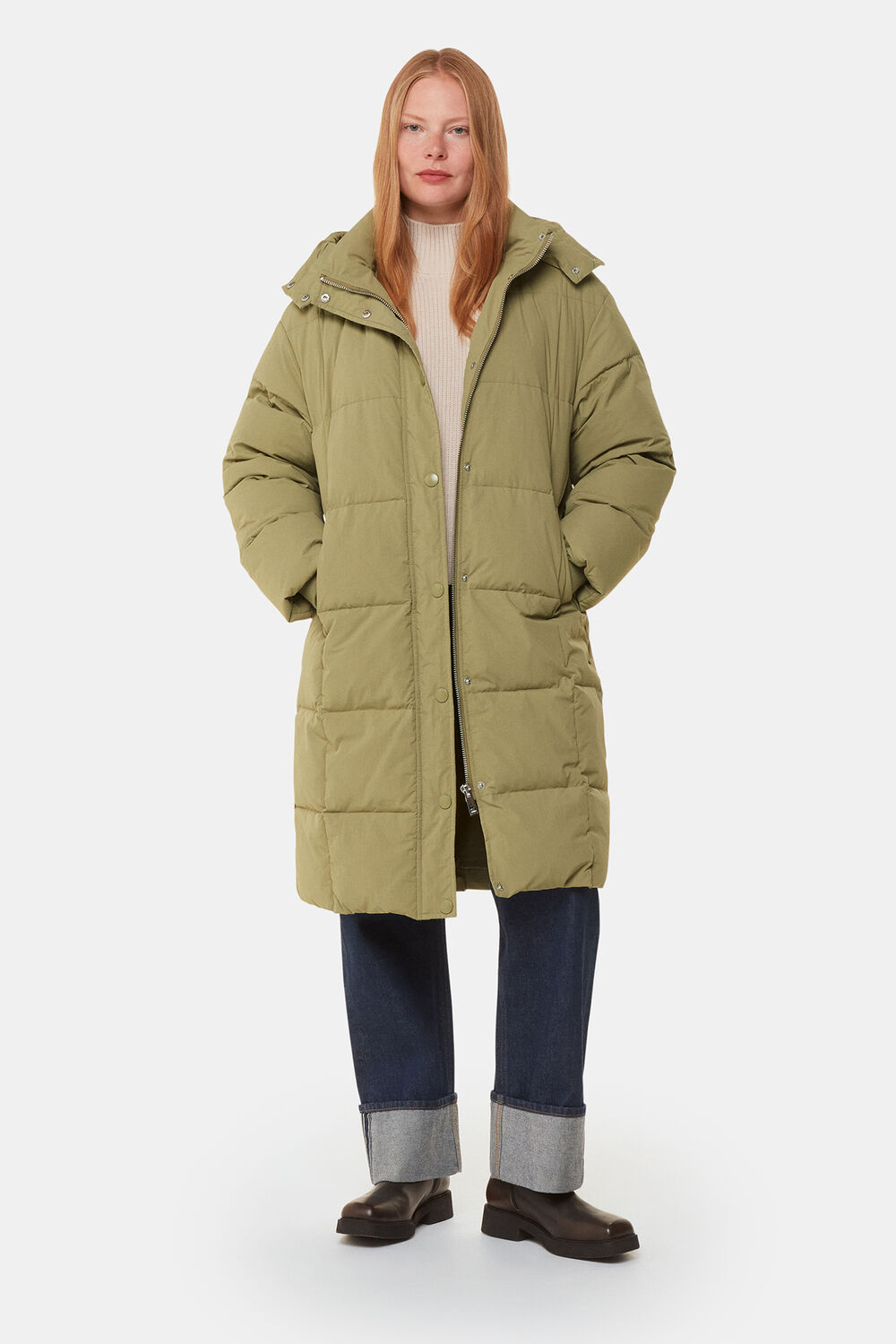 Khaki Una Puffa Coat