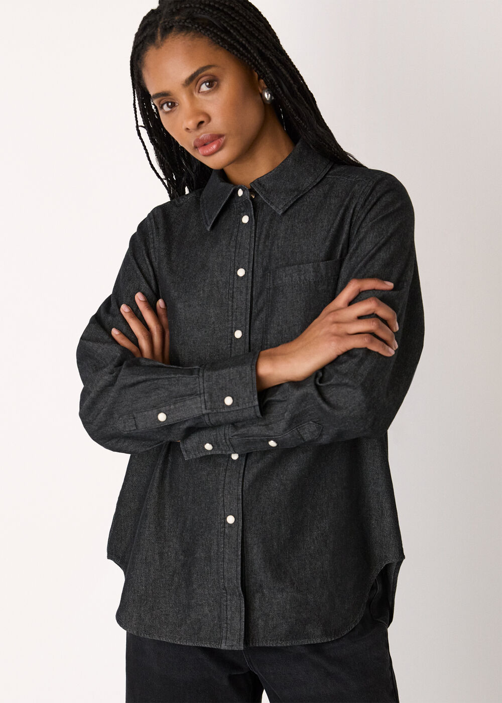 Pocket Detail Cotton Shirt