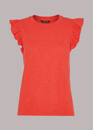 Frill Cap Sleeve T-Shirt
