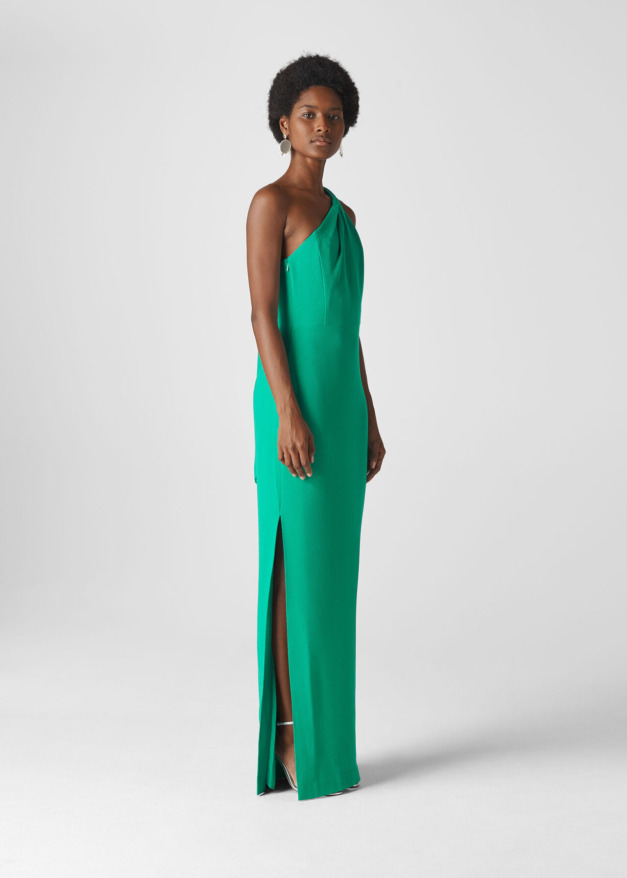 Green Bethan One Shoulder Maxi Dress | WHISTLES