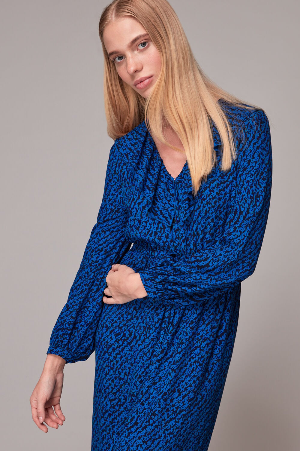 Diagonal Texture Print Dress