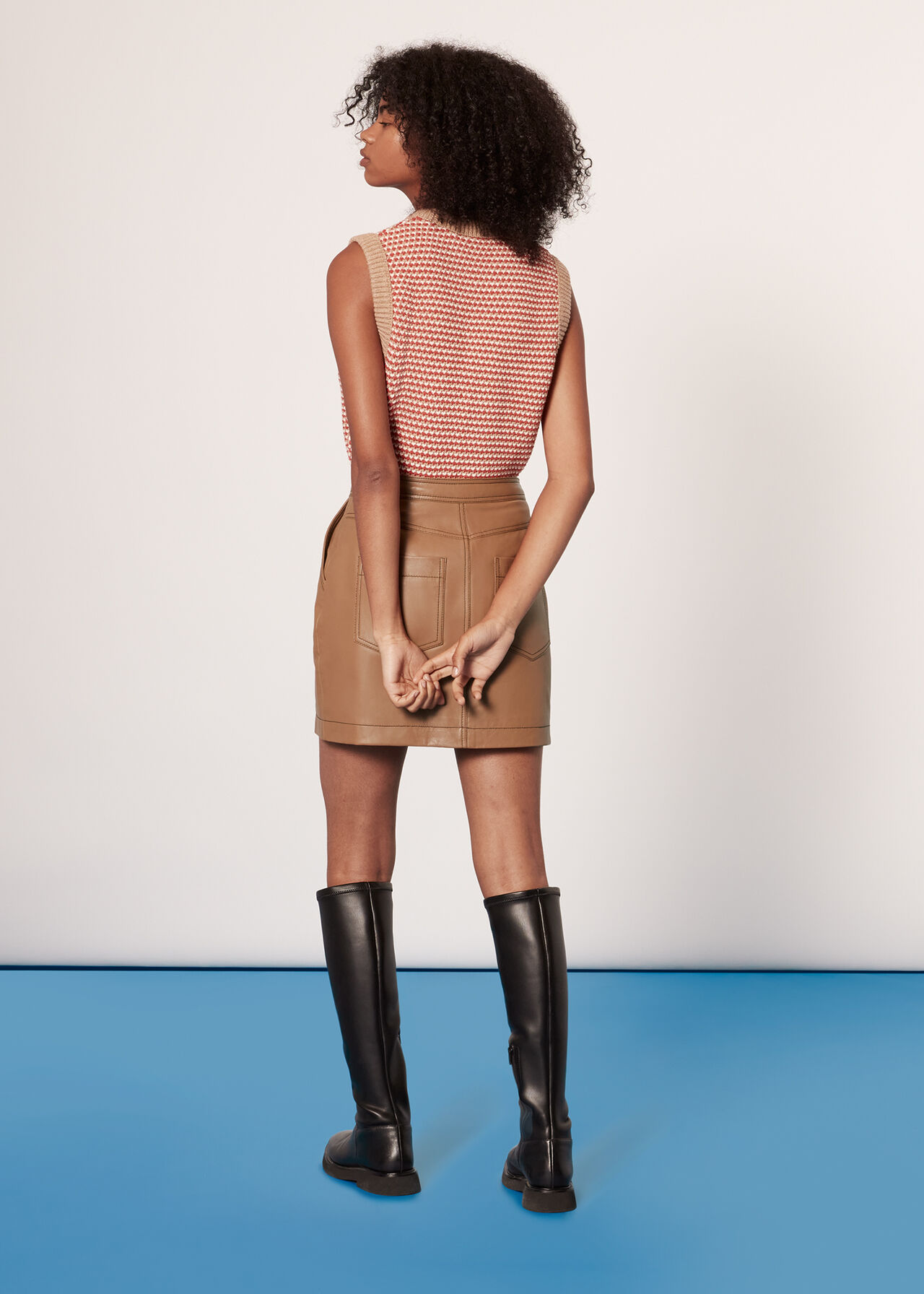 Stevie Leather Mini Skirt