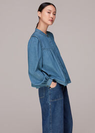 Mollie Chambray Denim Blouse