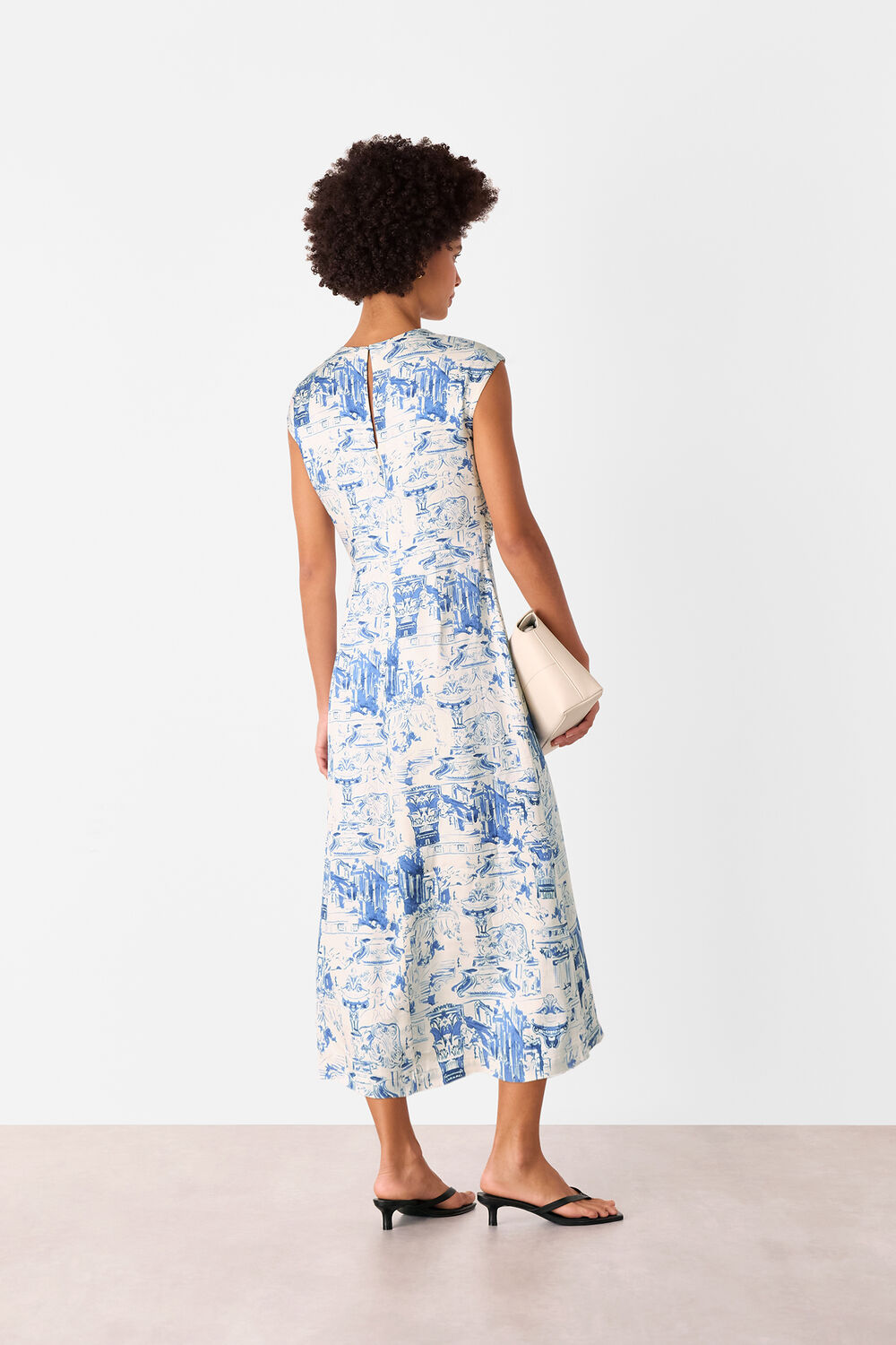 Rome Print Midi Dress