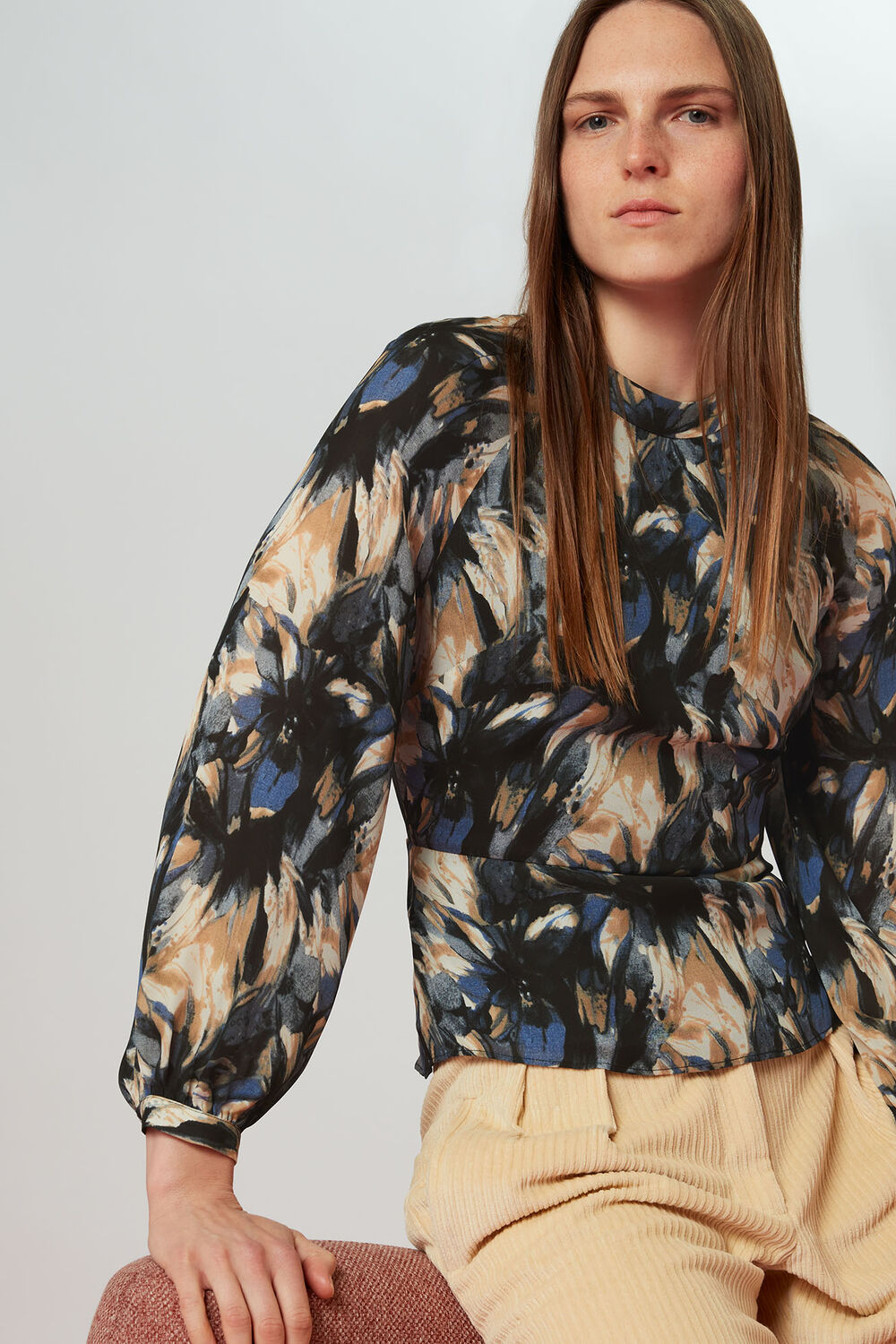 Storm Floral Silk Blouse