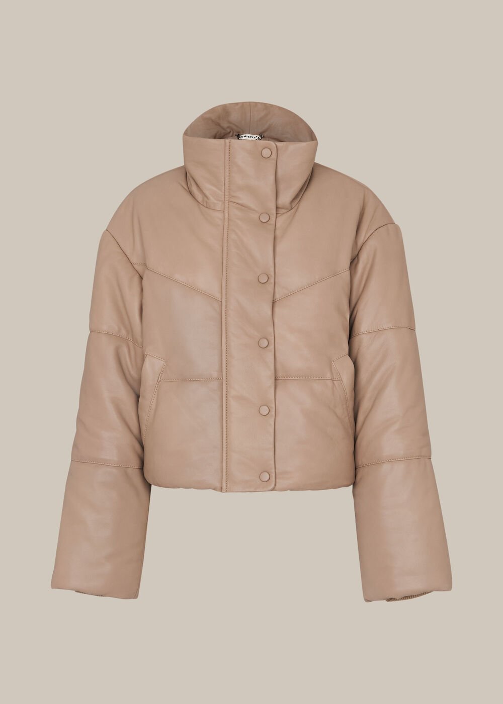 Yaz Leather Puffer Jacket
