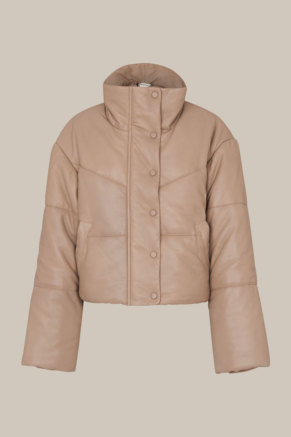 Yaz Leather Puffer Jacket