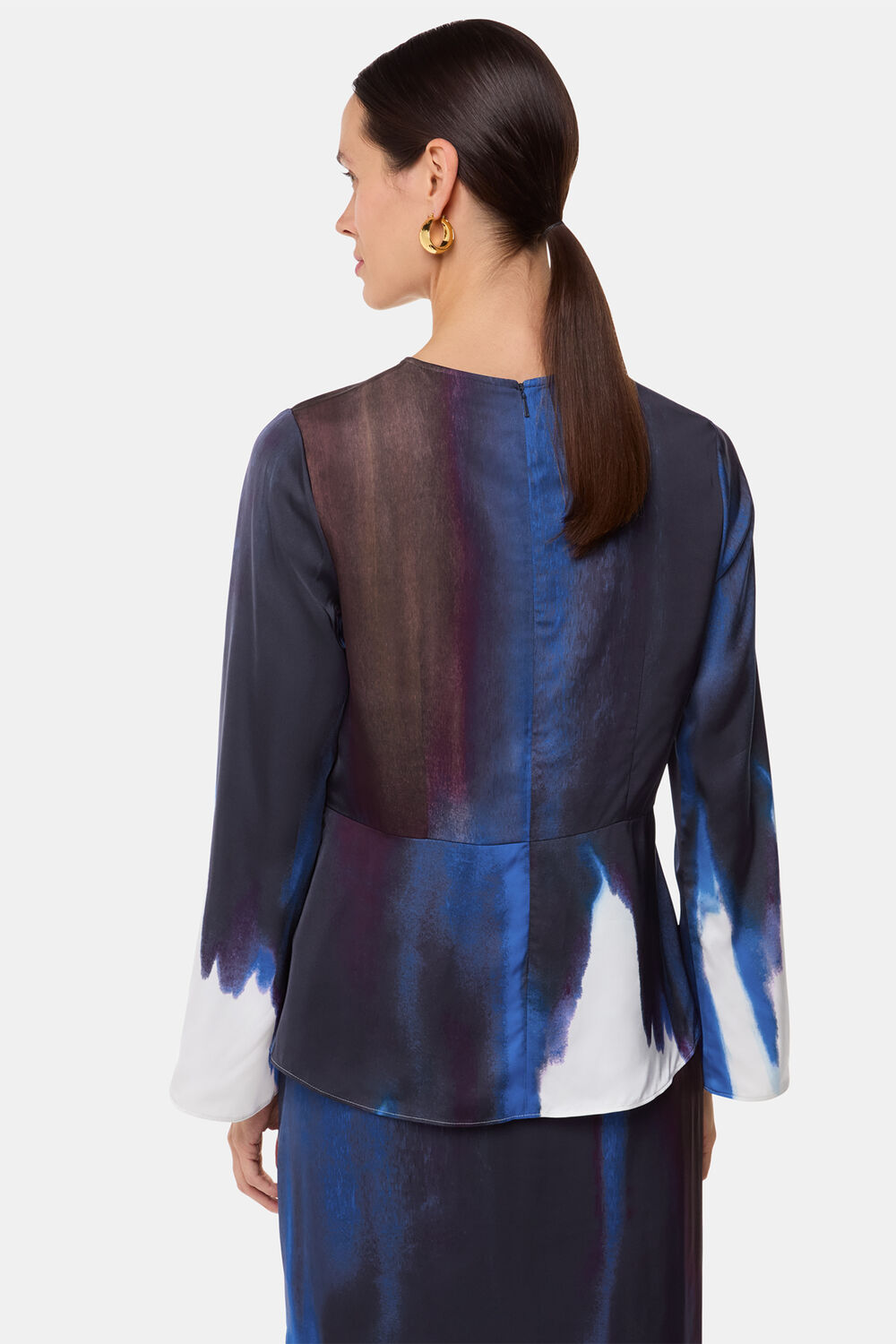 Multicolour Ice Dye Print Top