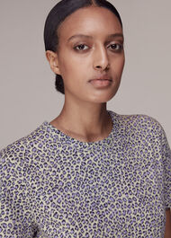 Dashed Leopard Print T-Shirt