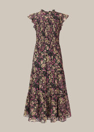 Batik Print Silk Smock Dress