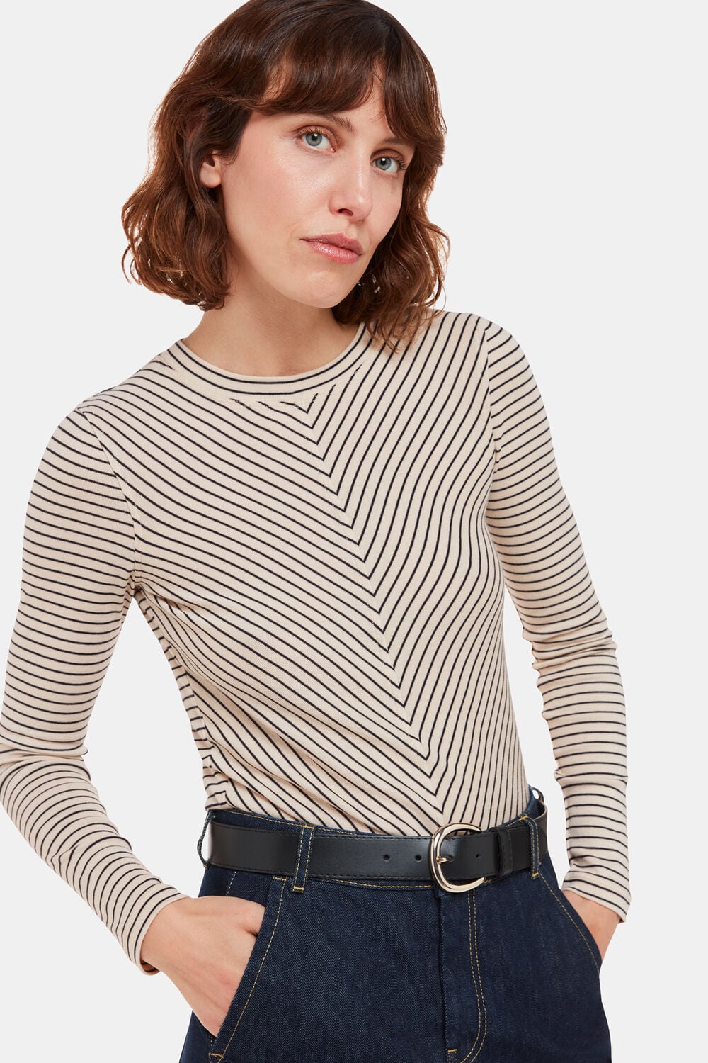 Multicolour Chevron Stripe Crew