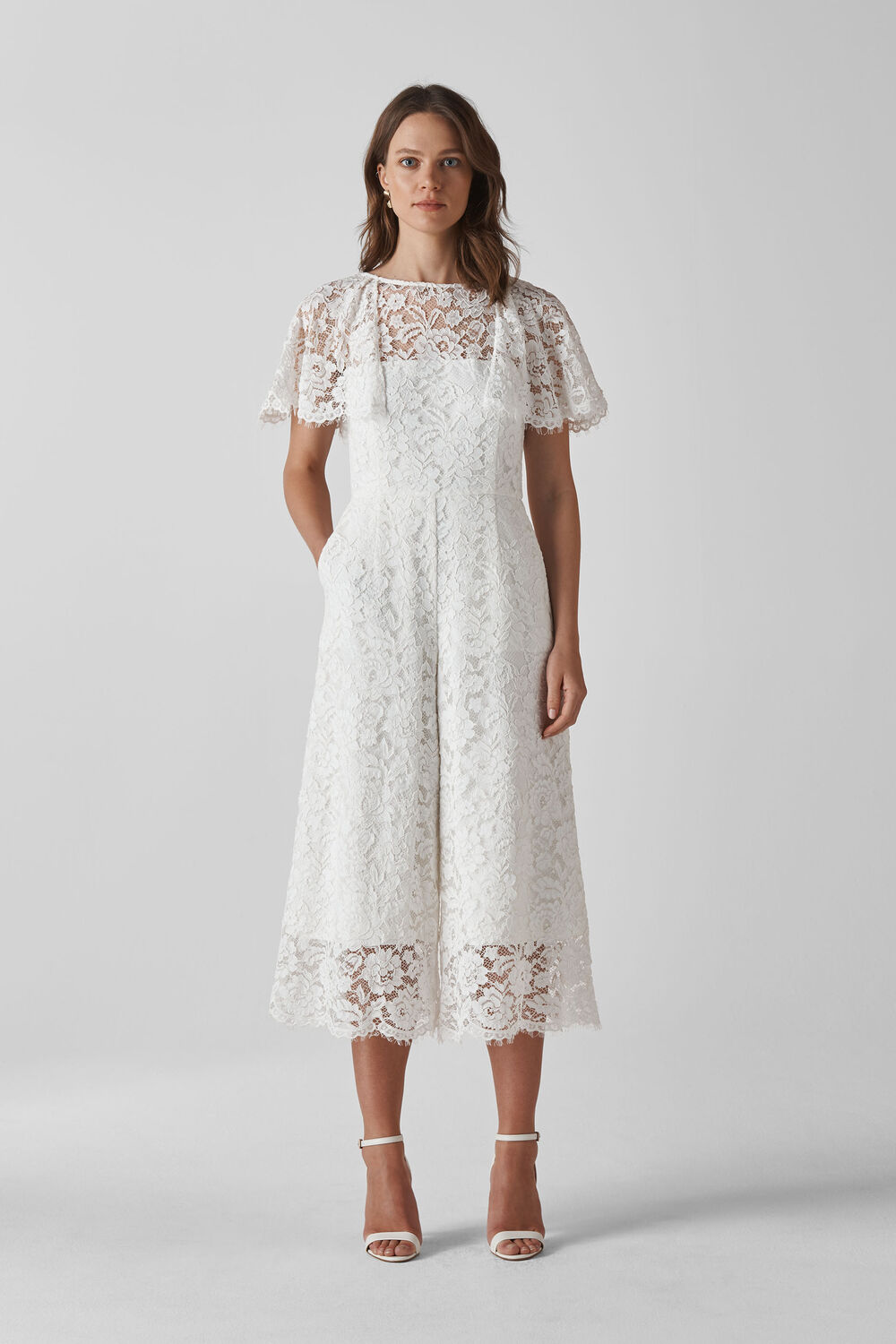 Ivory Victoria Lace Wedding Jumpsuit